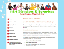 Tablet Screenshot of 1-2-1disguises.co.uk